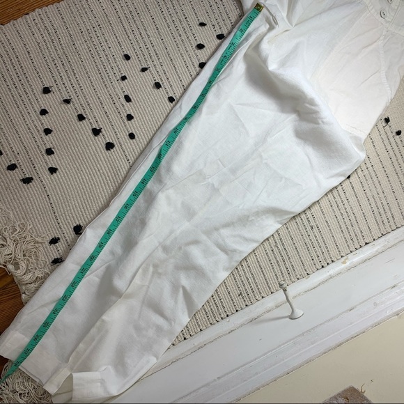 Lily Pulitzer Ivory Linen Cotton Blend Wide Leg - Picture 9 of 10